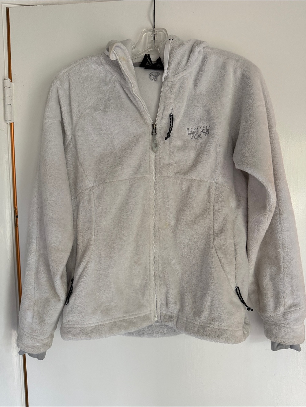 Mountain Hardwear Women's Light Gray Fleece Puffer Jacket